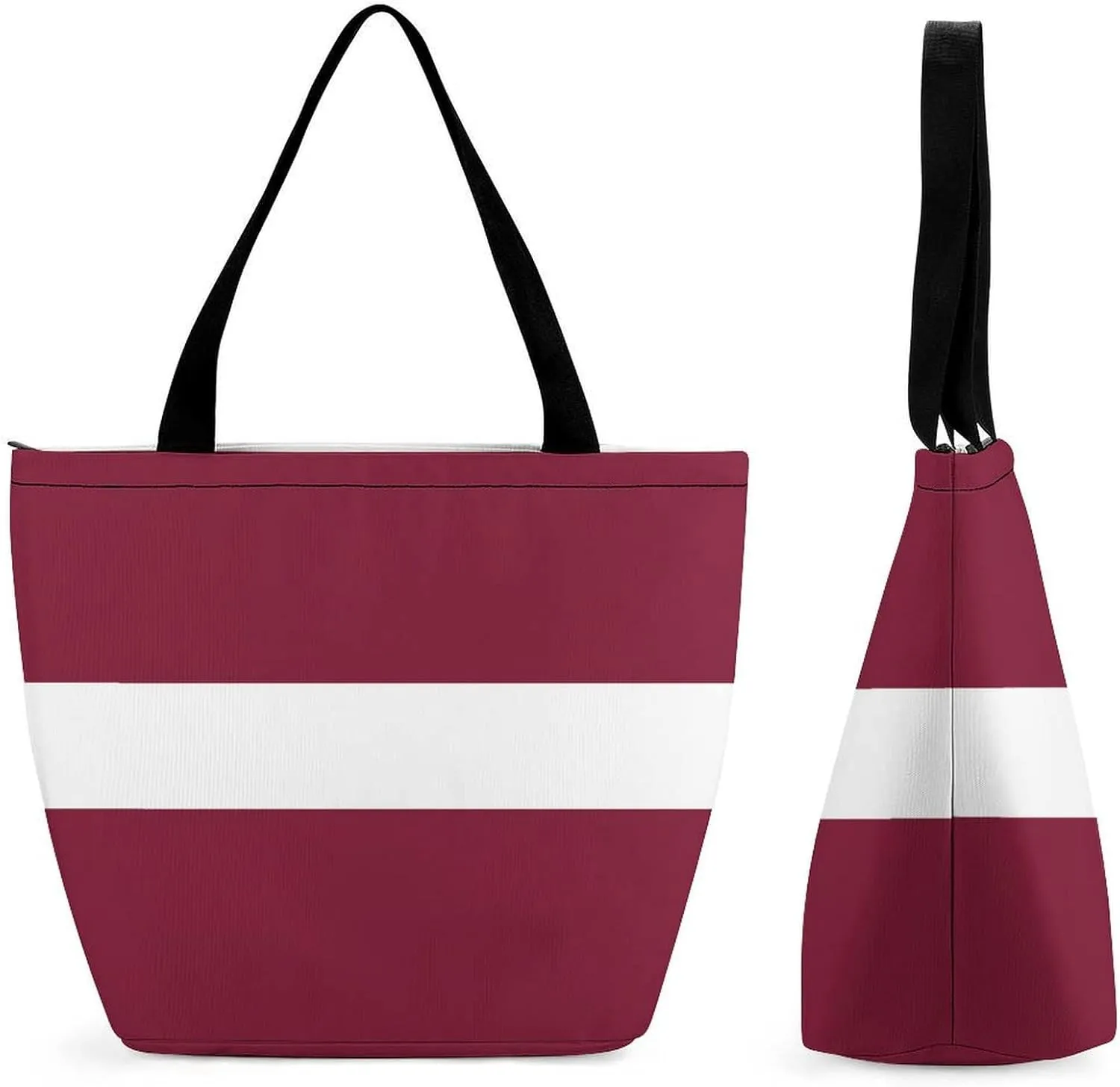 Djibouti Flag Women's Large Tote Handbag with Zipper for Work and Travel Convenience