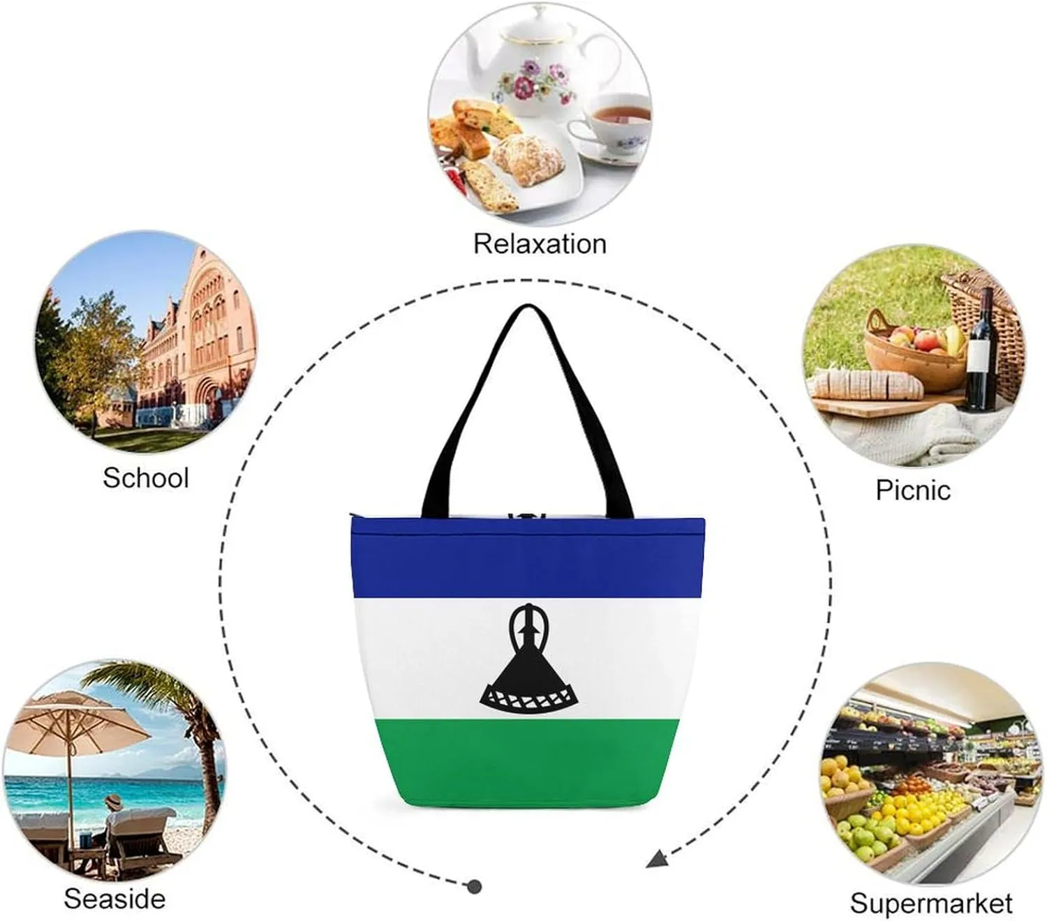 Djibouti Flag Women's Large Tote Handbag with Zipper for Work and Travel Convenience