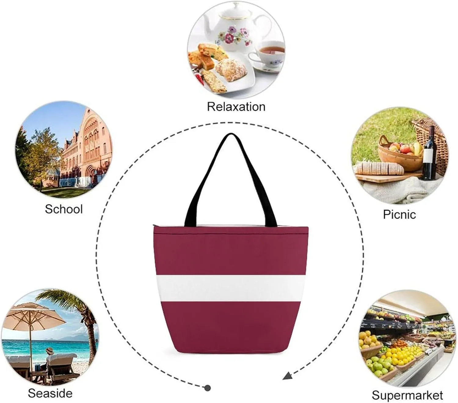 Djibouti Flag Women's Large Tote Handbag with Zipper for Work and Travel Convenience