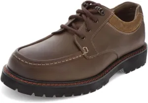 Dockers Mens Glacier Synthetic Leather Rugged Casual Oxford Shoe, Dark Brown, 12 M