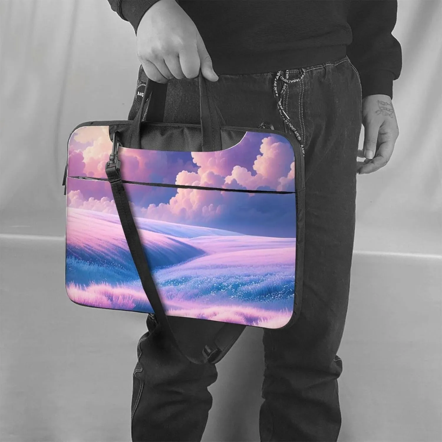 Dreamy Expanse Print Laptop Bag, 13-15.6 inch Work Tote Briefcase Messenger Bag Gifts for Men Women