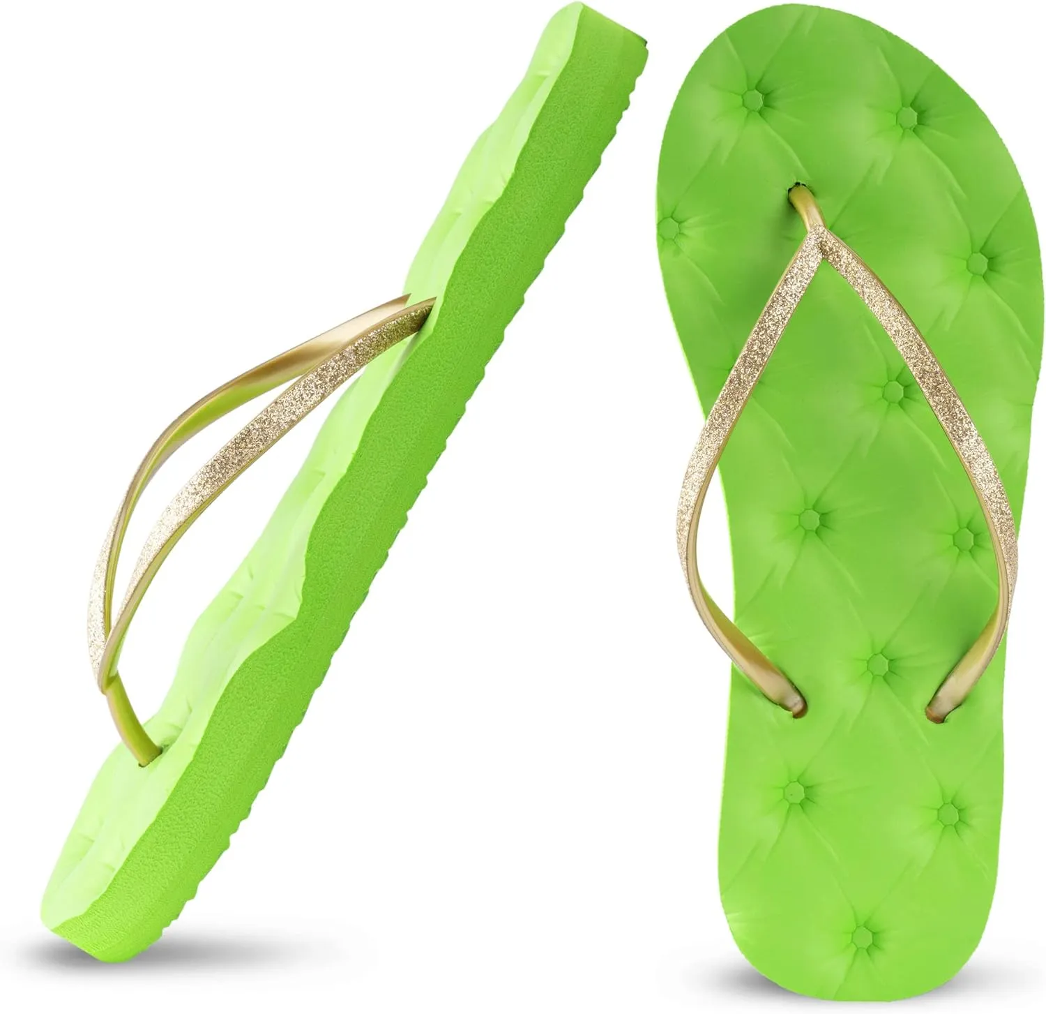 DUDHUH Slippers For Women Soft Flip Flops Summer Slim Casual Women's Sandals