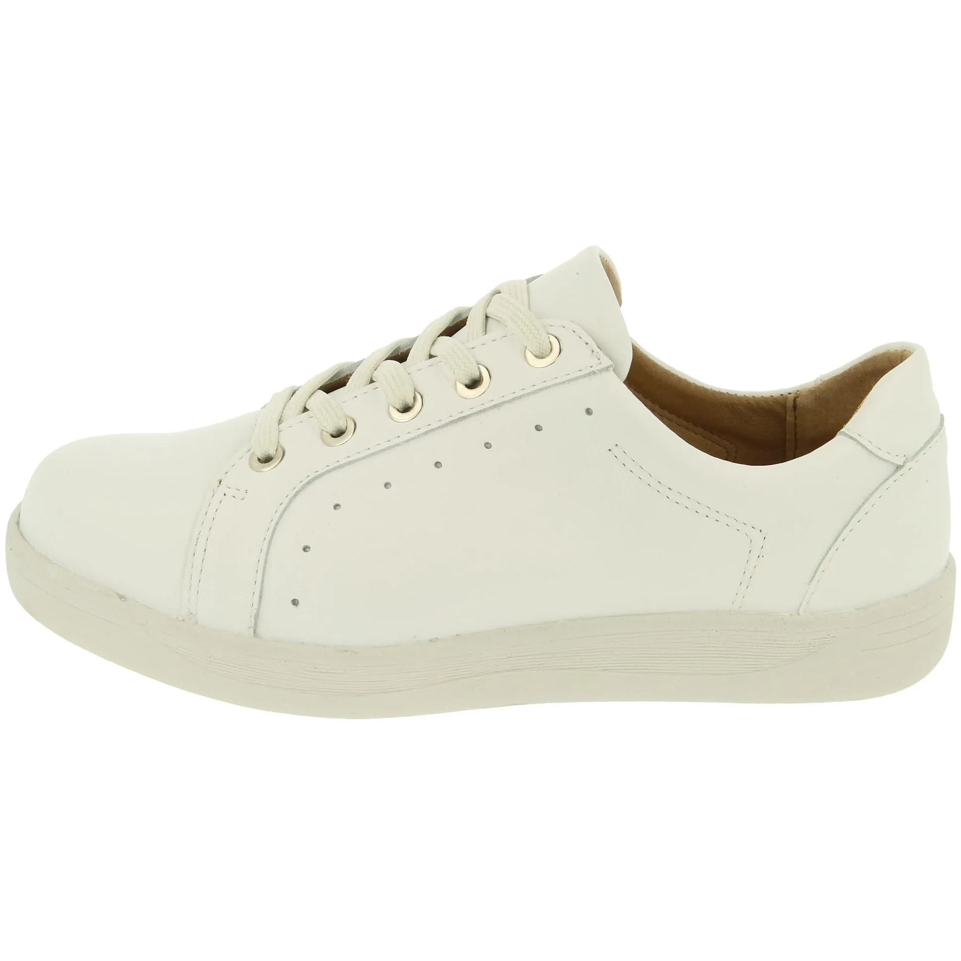 Easy B Sinead - Ladies Wide Fit Trainer in White