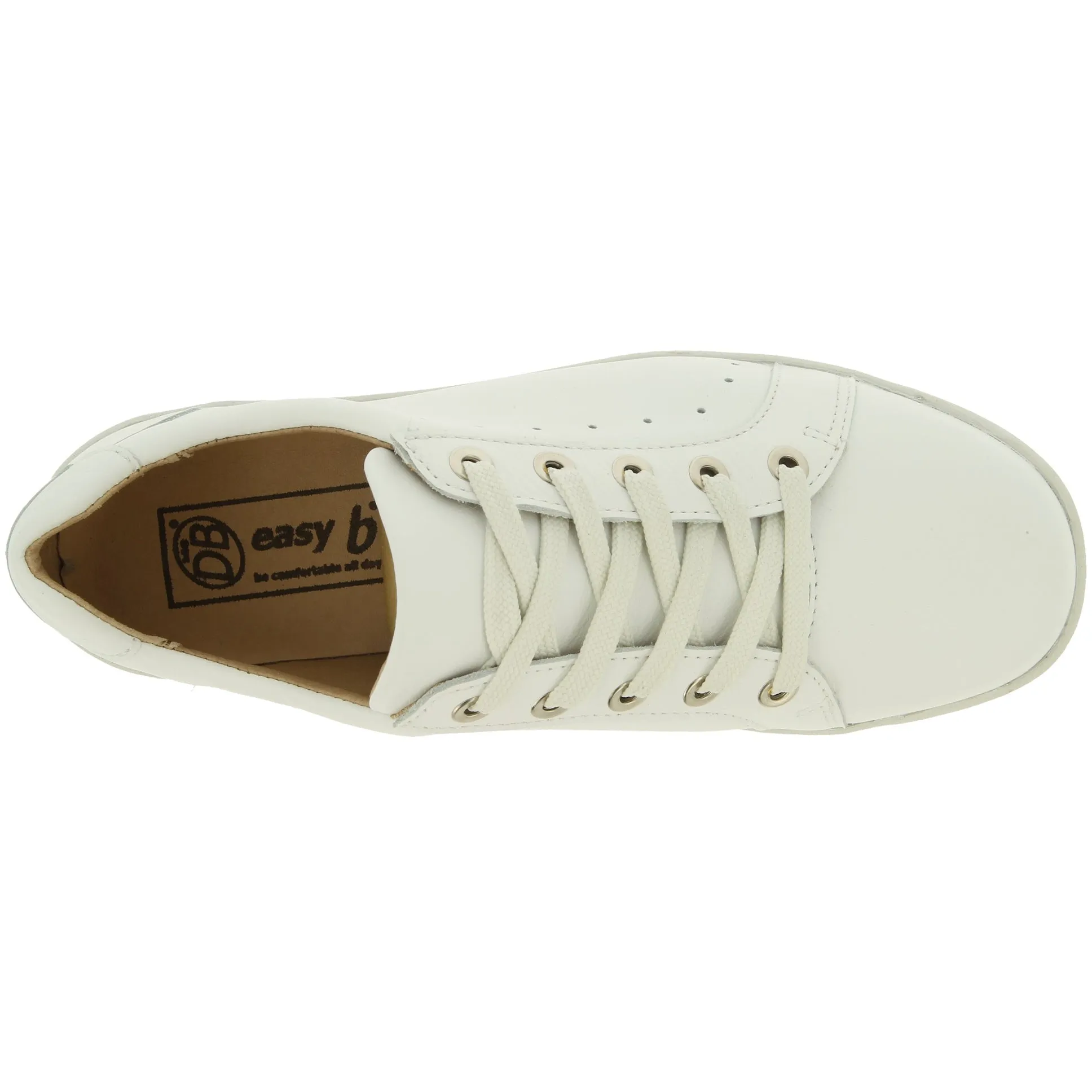 Easy B Sinead - Ladies Wide Fit Trainer in White