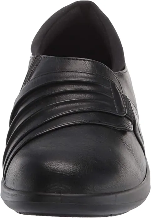 Easy Street womens Flat Sneaker, Black, 6.5 US