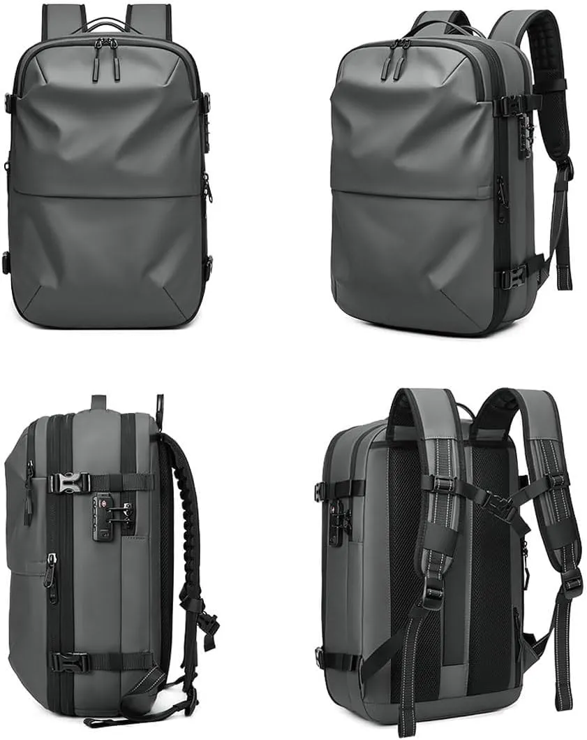 Easy Vac Pack Backpack, Easy Vac Backpack, Easyvacpack 60l Large Capacity Waterproof Anti-Theft Travel Bag (Classic-Black)