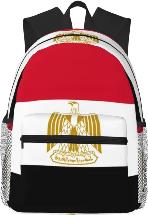 Egyptian flag College Backpack For Women Men,Lightweight Travel Bag Backpack With Pockets for Women Men