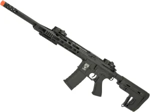 Evike Airsoft - APS Guardian 2.0 eSilverEdge Match Airsoft M4 AEG Marksman Airsoft Rifle (Color: Black / RS1 Stock)