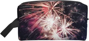 Explosion Firework print Travel Cosmetic Bag Organizer Large Makeup Bag Women for Cosmetics Toiletries Accessories