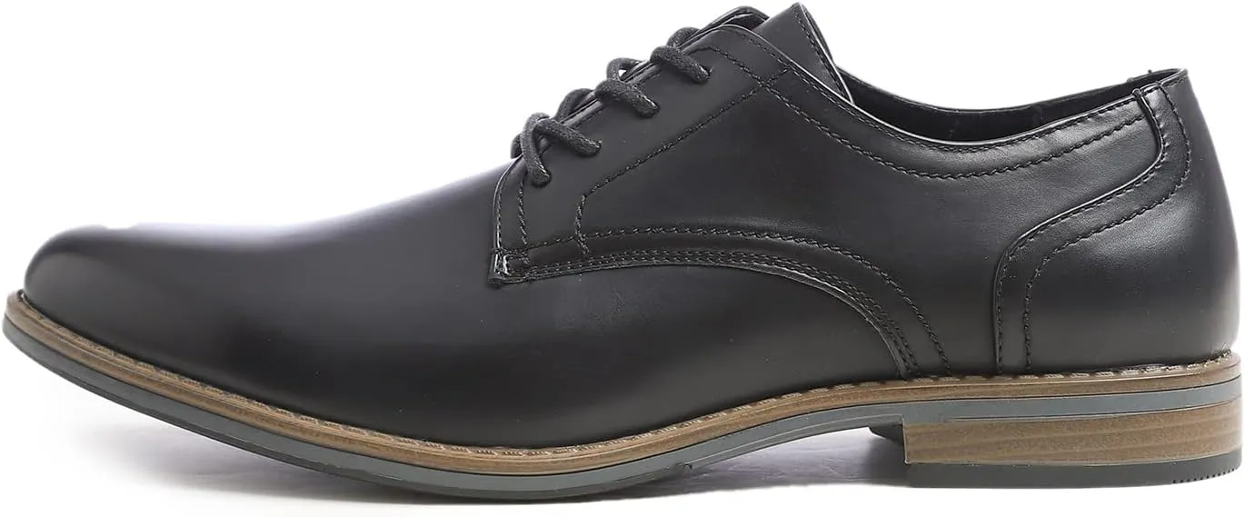 FEVERSOLE Men's Classic Dress Oxford Vegan Leather Casual Derby Shoes