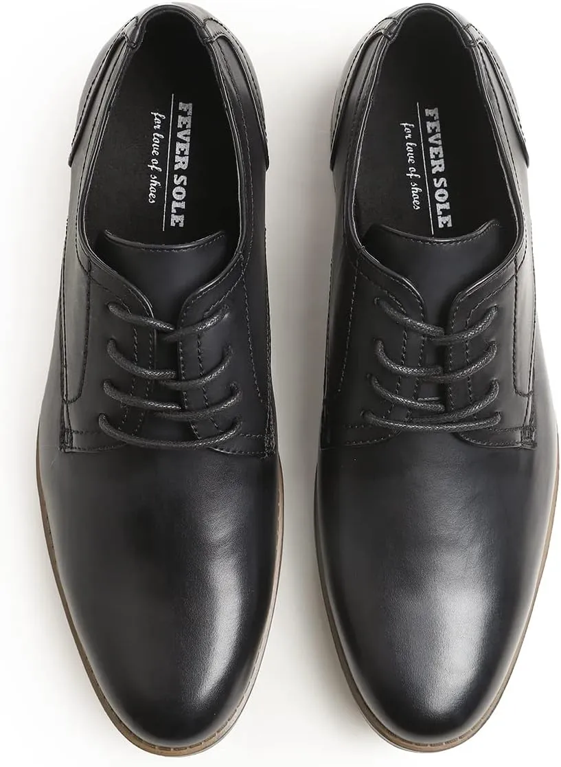 FEVERSOLE Men's Classic Dress Oxford Vegan Leather Casual Derby Shoes