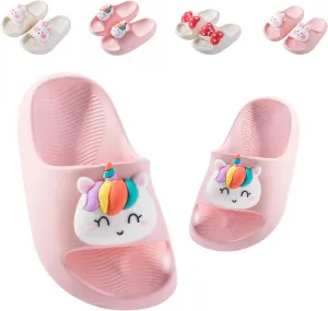 Fiedaz Kids Slides for Girls Boys Toddler Cloud Slides Animal Quick Drying Beach Slides Toddler Pool Shower Flip Flops Slippers