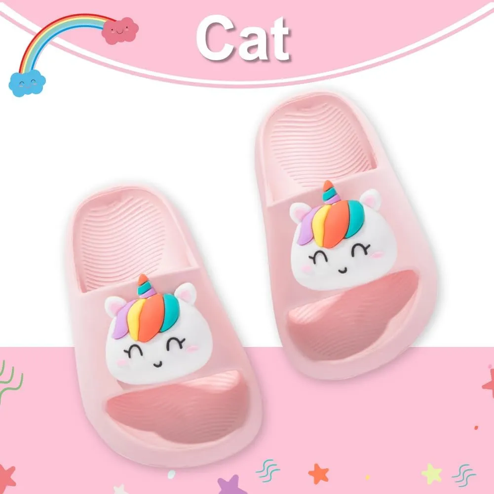 Fiedaz Kids Slides for Girls Boys Toddler Cloud Slides Animal Quick Drying Beach Slides Toddler Pool Shower Flip Flops Slippers