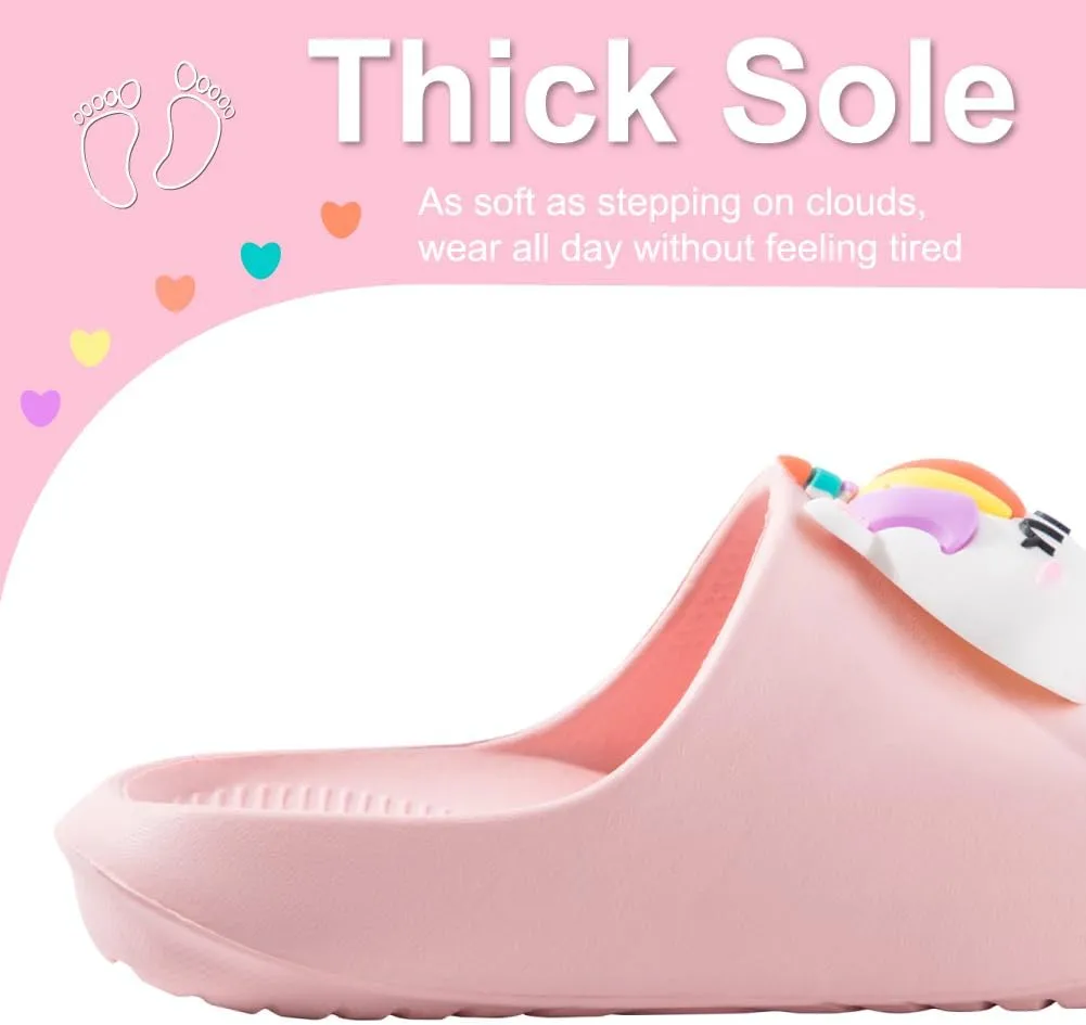 Fiedaz Kids Slides for Girls Boys Toddler Cloud Slides Animal Quick Drying Beach Slides Toddler Pool Shower Flip Flops Slippers