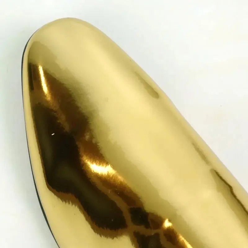 Fiesso FI-7548 Gold Patent Slip On Leafer Loafers