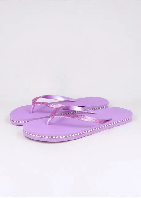 Flip flop contorno brillos