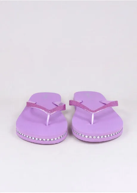 Flip flop contorno brillos