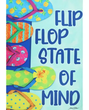 Flip Flop State of Mind Garden Flag