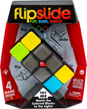 Flipslide Game - Electronic Handheld Game | Addictive Multiplayer Puzzle Game of Skill | Flip, Slide & Match Colors to Beat the Clock | 4 Thrilling Game Modes | Ages 8  | Includes Batteries