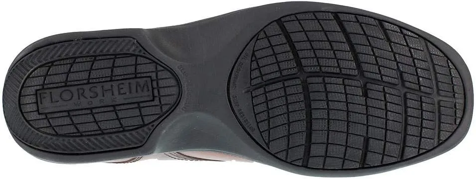 Florsheim Mens Coronis Slip Resistant Steel Toe Work/Duty - Black