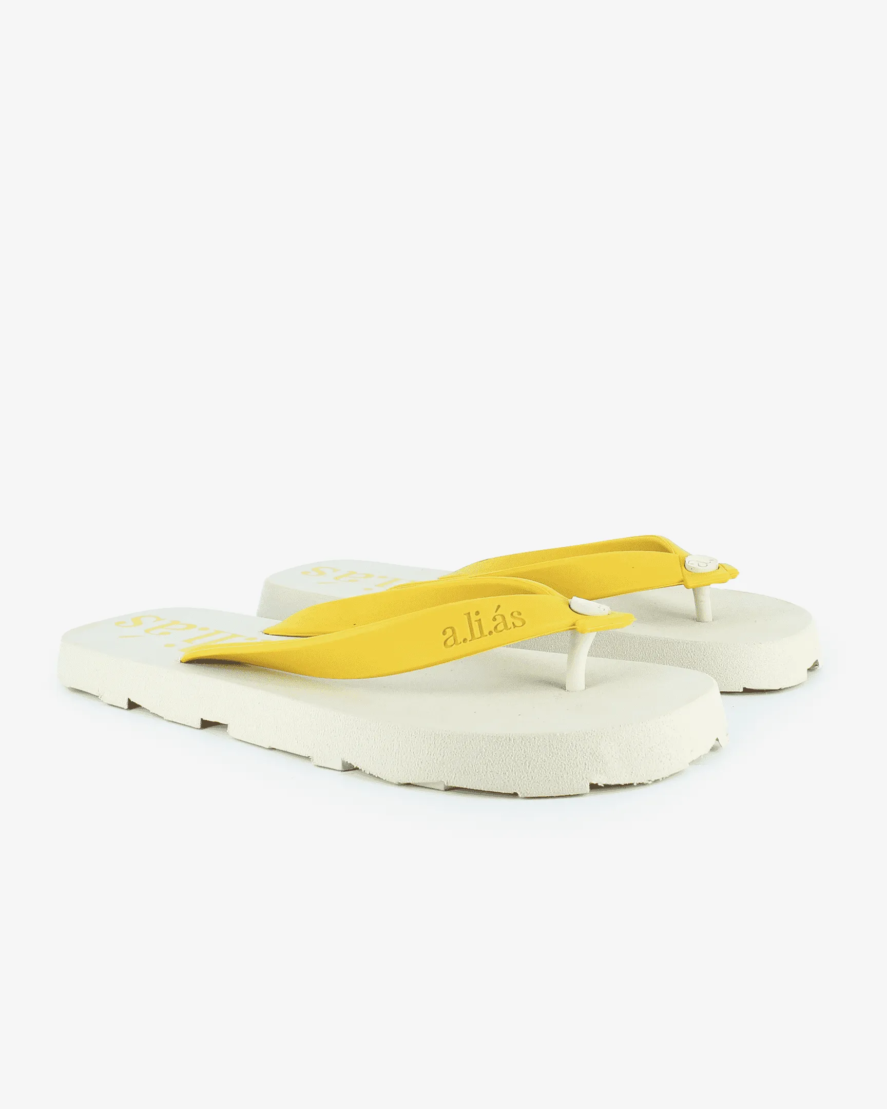 Flos Rubber Flip Flops | Off-White/Celery