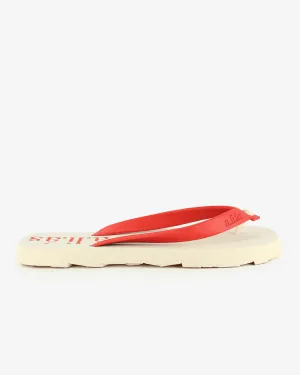 Flos Rubber Flip Flops | Off-White/Paprika Red
