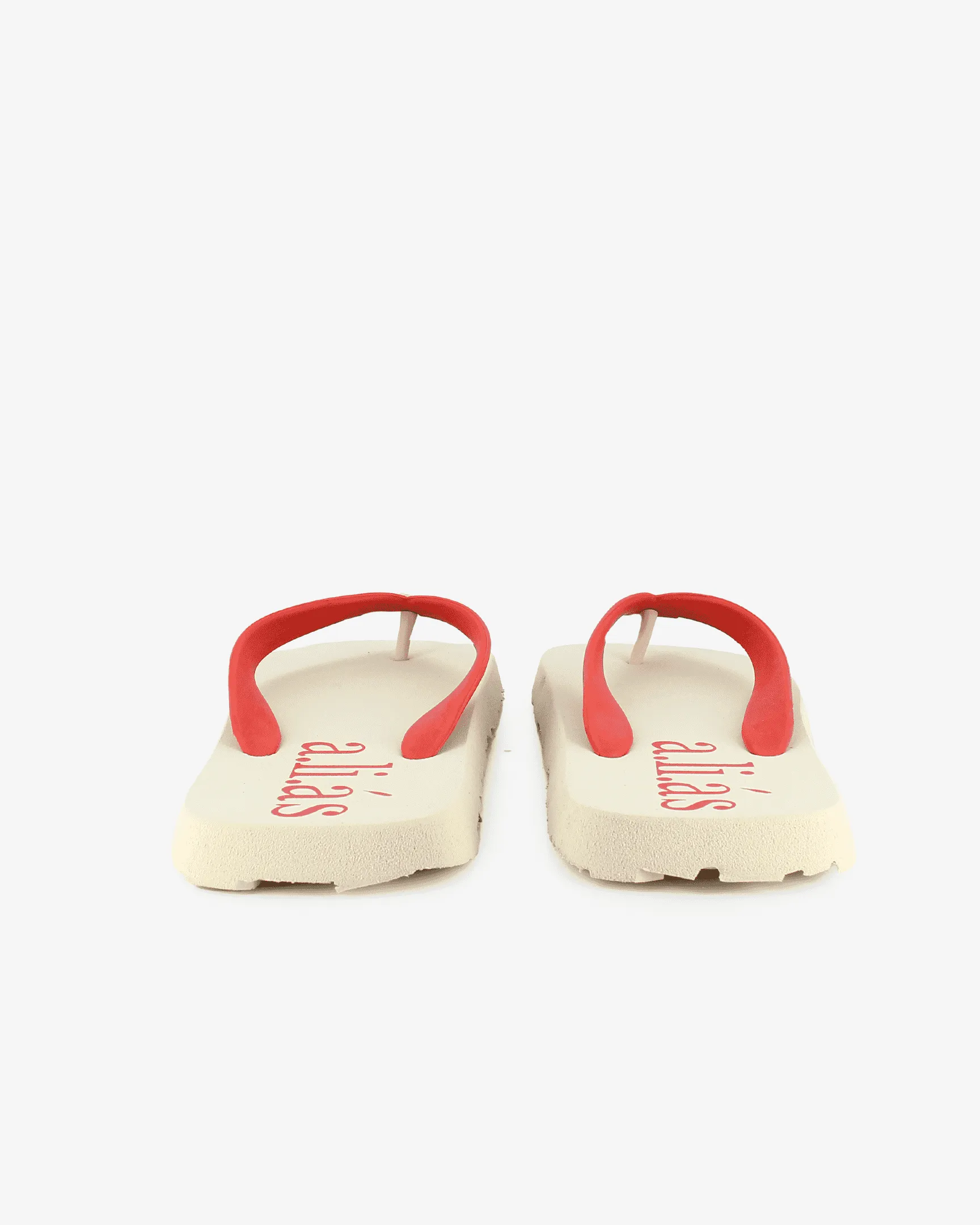 Flos Rubber Flip Flops | Off-White/Paprika Red