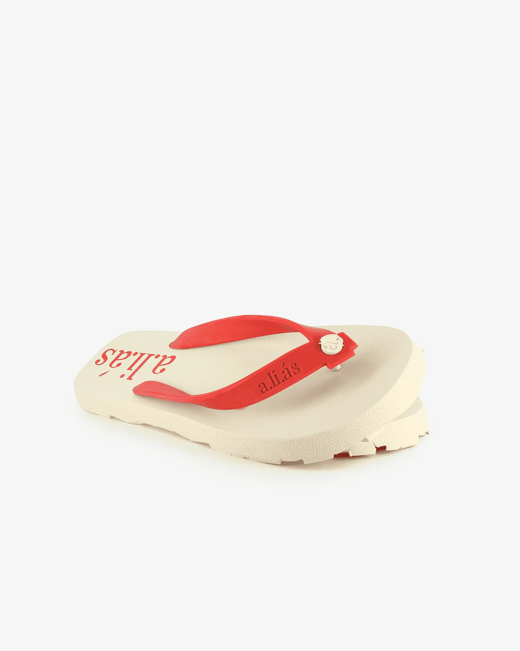 Flos Rubber Flip Flops | Off-White/Paprika Red