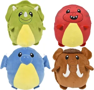 Forest & Twelfth 2 Pack Reversible Dinosaur Eggamals Plush Toy Set, 2-in-1 Jurassic Stuffed Animals, Ideal as Kid's Gift, Party Favors, Kindergarten Gift, Birthday Gifts for Toddlers (Dinosaurs)