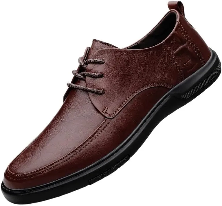 Formal Business Office Shoes for Men, Luxury Italian Style Oxford, Men's Dark Brown Leather Dress Shoes, Fashion Wedding Groom Shoes