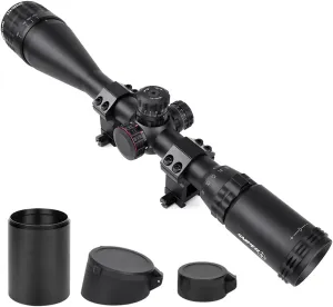 FSI 4-16x50 / 6-24x50 Rifle Scope w/Front AO Adjustment, Red/Blue/Green Illuminated Reticle with Picatinny Scope Rings