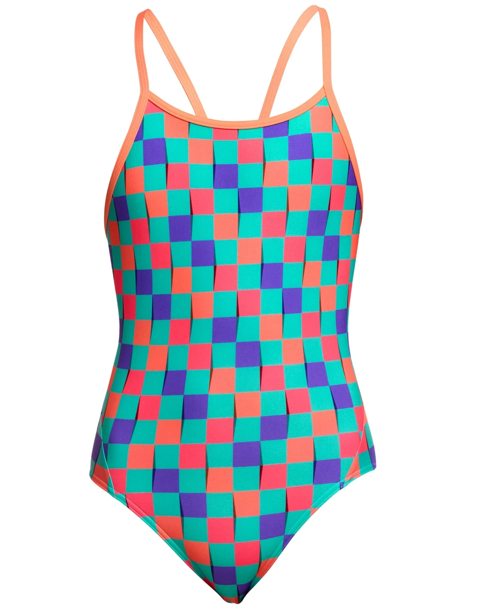 Funkita Girls Flip Flop Diamond Back Swimsuit - Multi