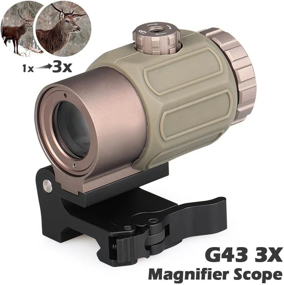 G33/G43/G45 3X/5X Riflescope Magnifier for Holographic Sights & red dot Sight