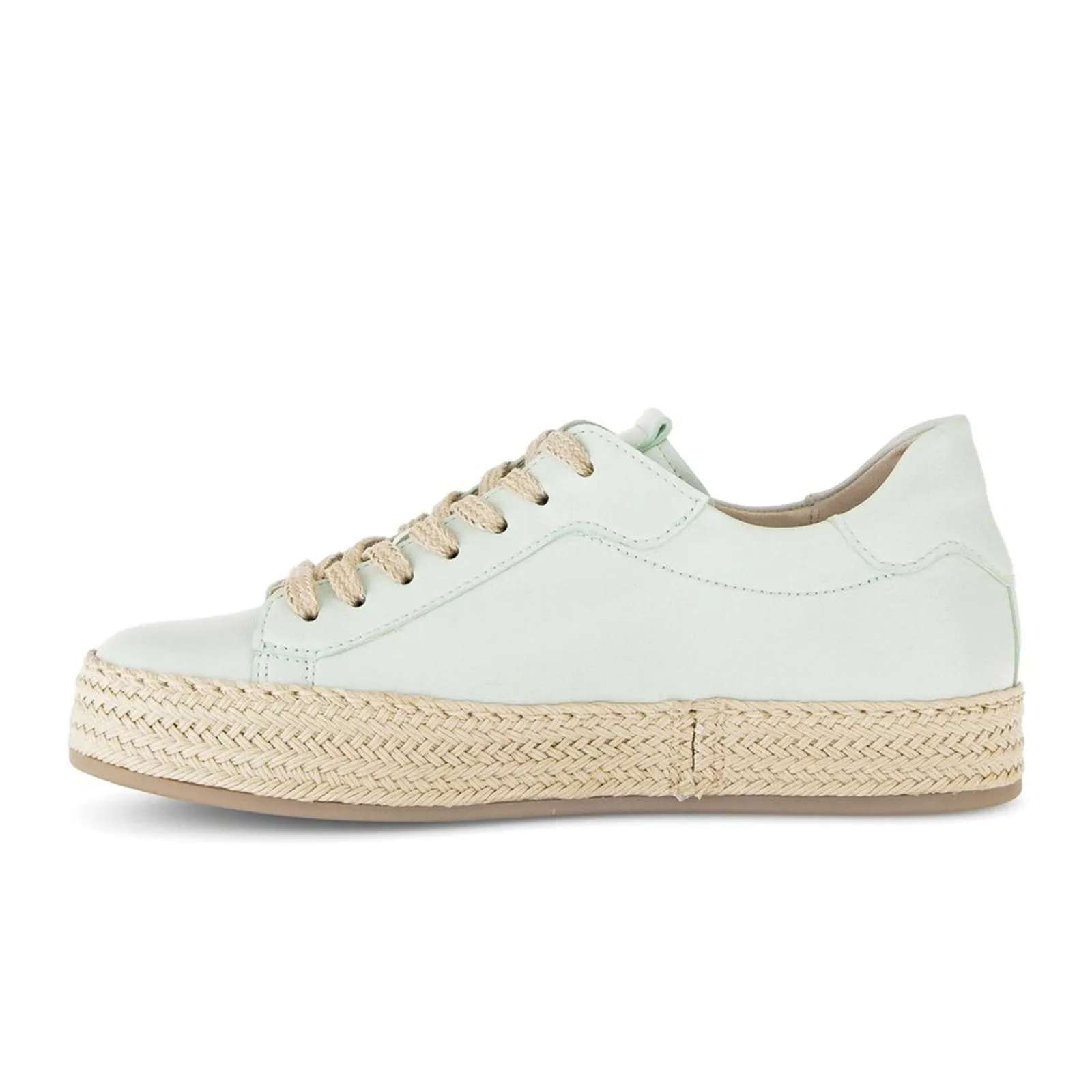 Gabor 63270 Braided Jute Sneaker (Women) - Caspian Nappa/Mint/Jute