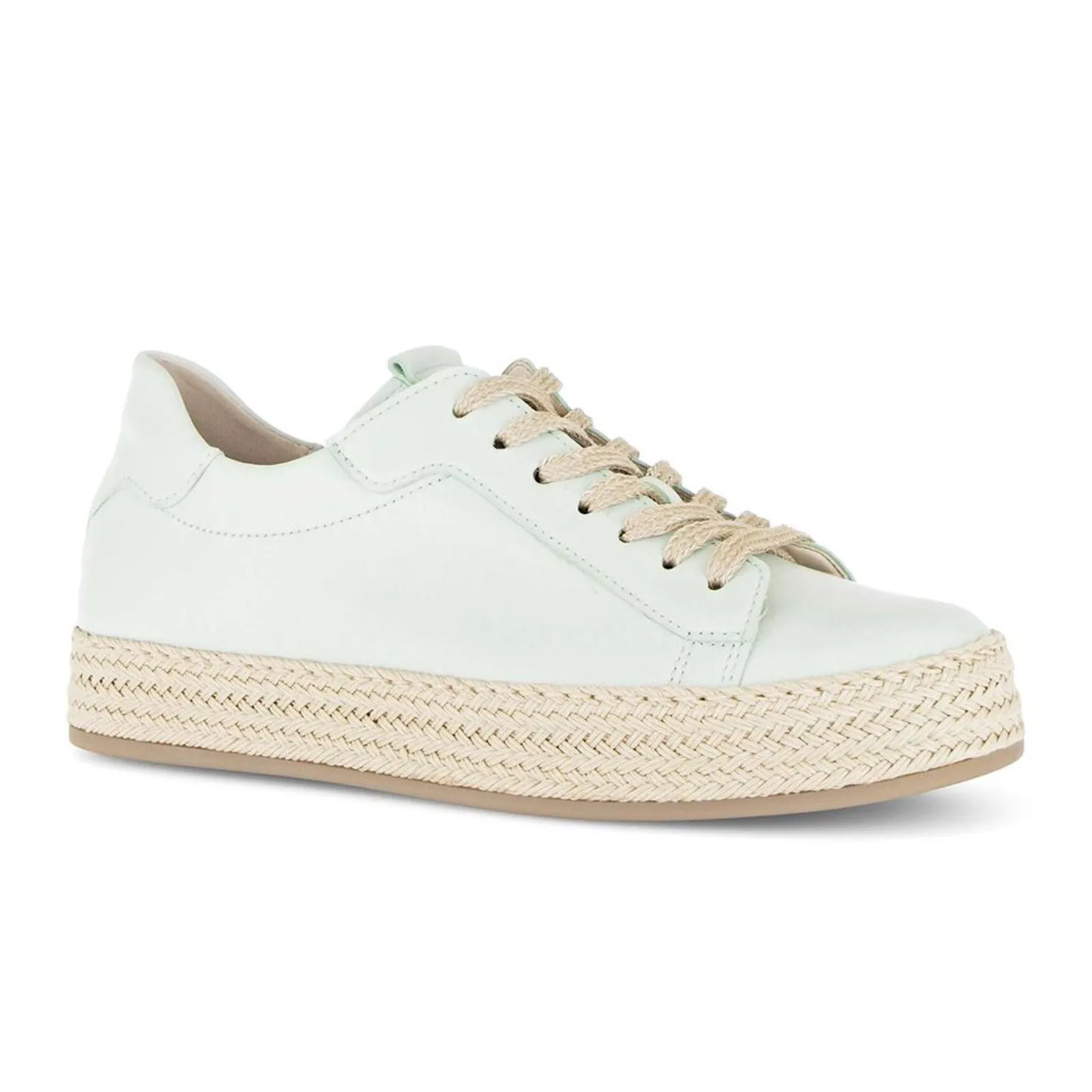 Gabor 63270 Braided Jute Sneaker (Women) - Caspian Nappa/Mint/Jute
