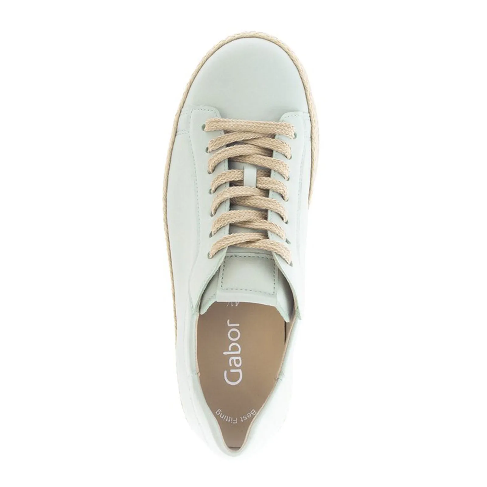 Gabor 63270 Braided Jute Sneaker (Women) - Caspian Nappa/Mint/Jute