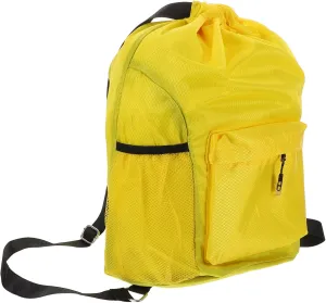 GALPADA Oxford Fabric Drawstring Backpack Large Capacity Sports Bag With Wet Pocket Compartment Ideal For Gym Swimming And Beach