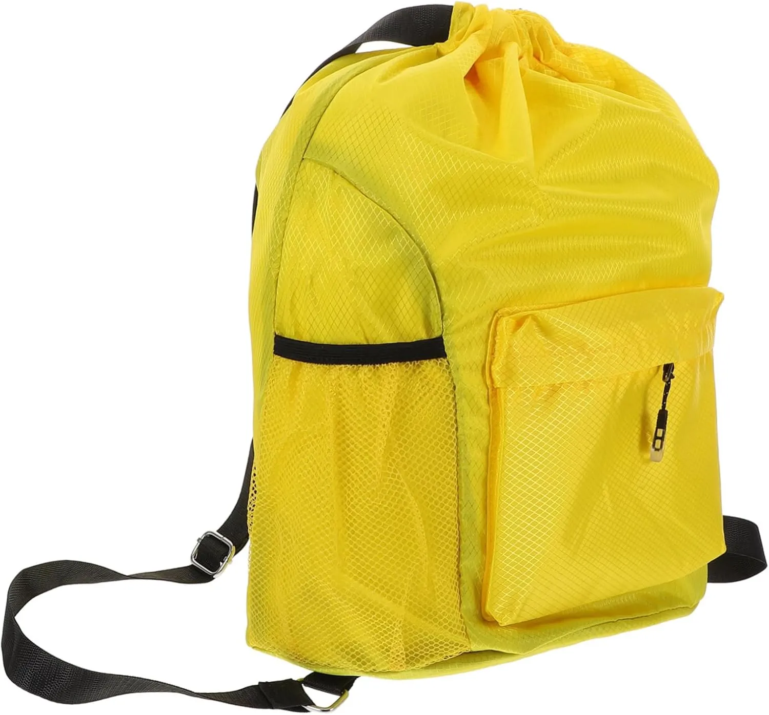 GALPADA Oxford Fabric Drawstring Backpack Large Capacity Sports Bag With Wet Pocket Compartment Ideal For Gym Swimming And Beach
