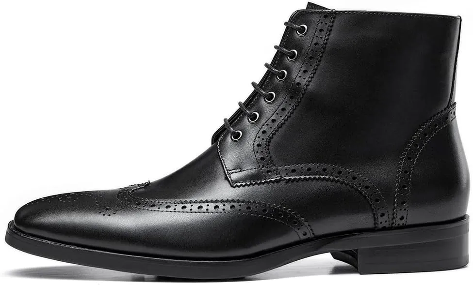 GIFENNSE Mens Dress Boots Mens Chukka Boots Formal Chelsea Boots Mens Leather Boots Oxford Boots for Men
