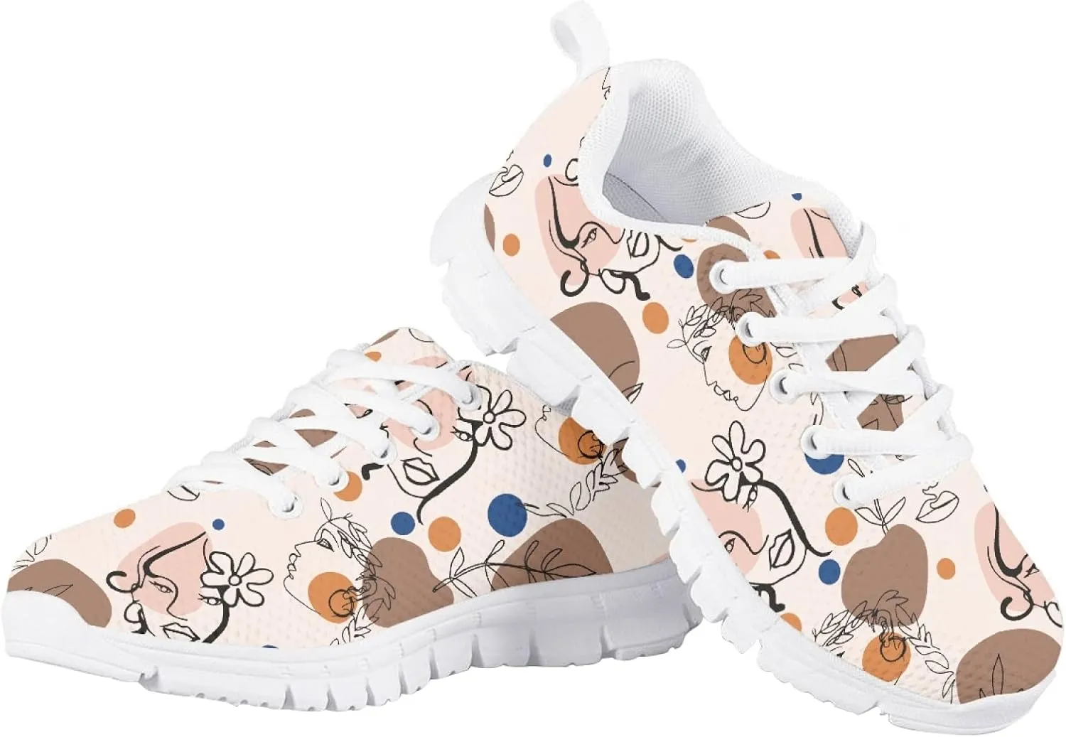 Girls and Boys Funny Dog Print Tennis Shoes Kids Lightweight Mesh Cute Running Shoes