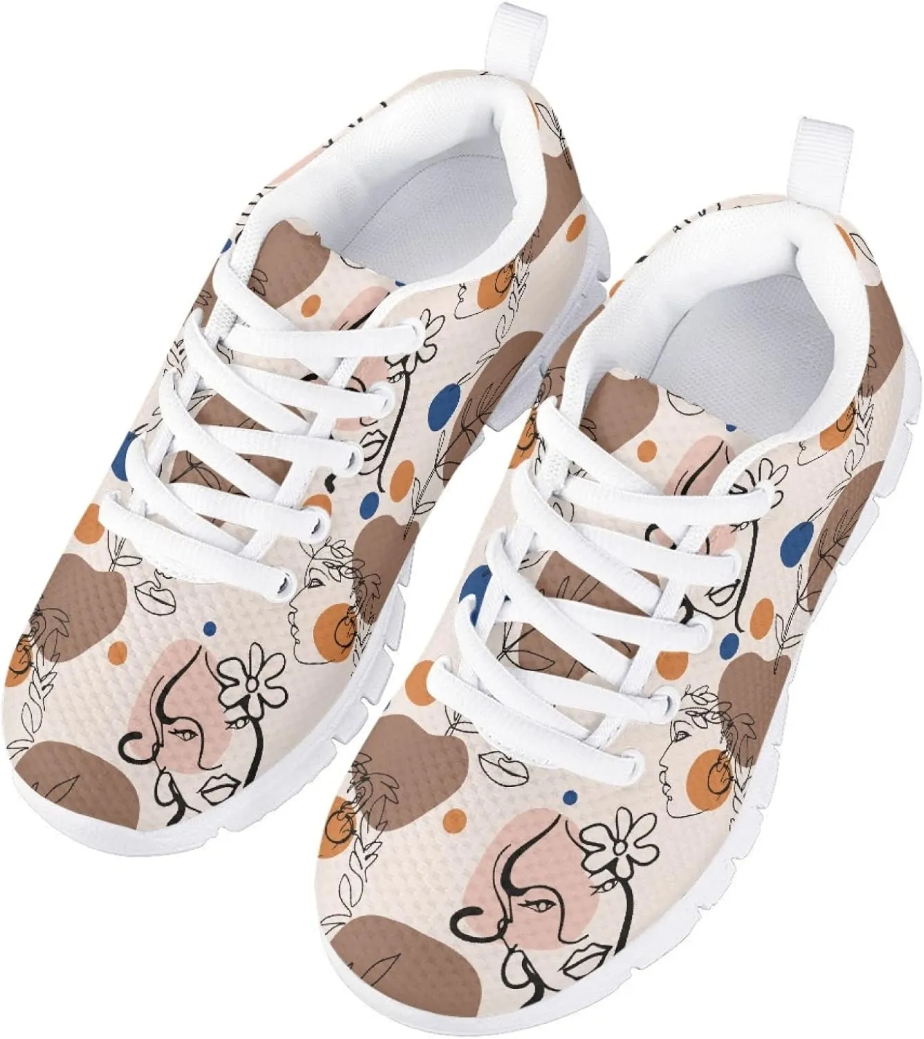 Girls and Boys Funny Dog Print Tennis Shoes Kids Lightweight Mesh Cute Running Shoes