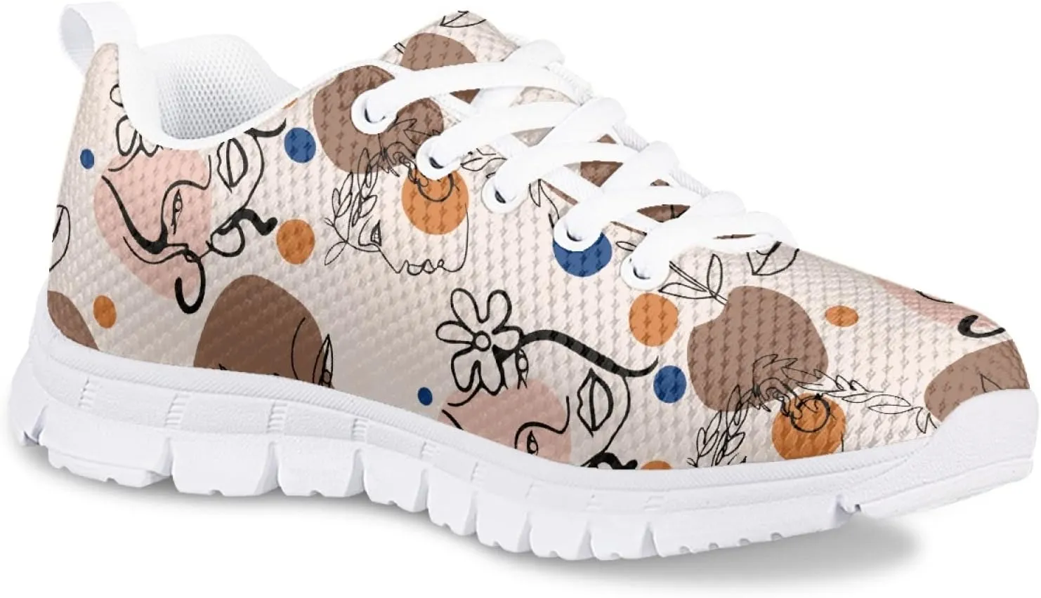 Girls and Boys Funny Dog Print Tennis Shoes Kids Lightweight Mesh Cute Running Shoes