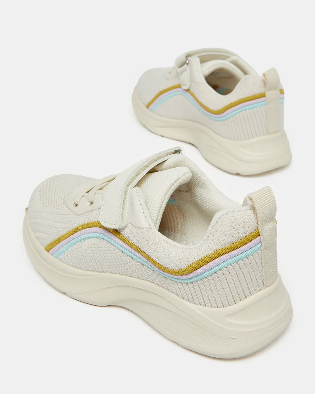 Girls Beige Mesh Trainer