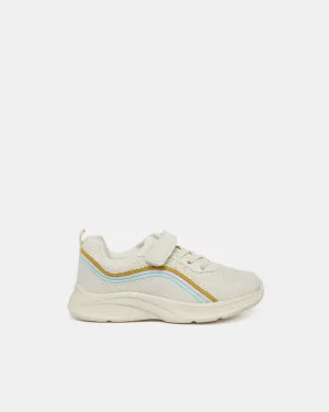 Girls Beige Mesh Trainer