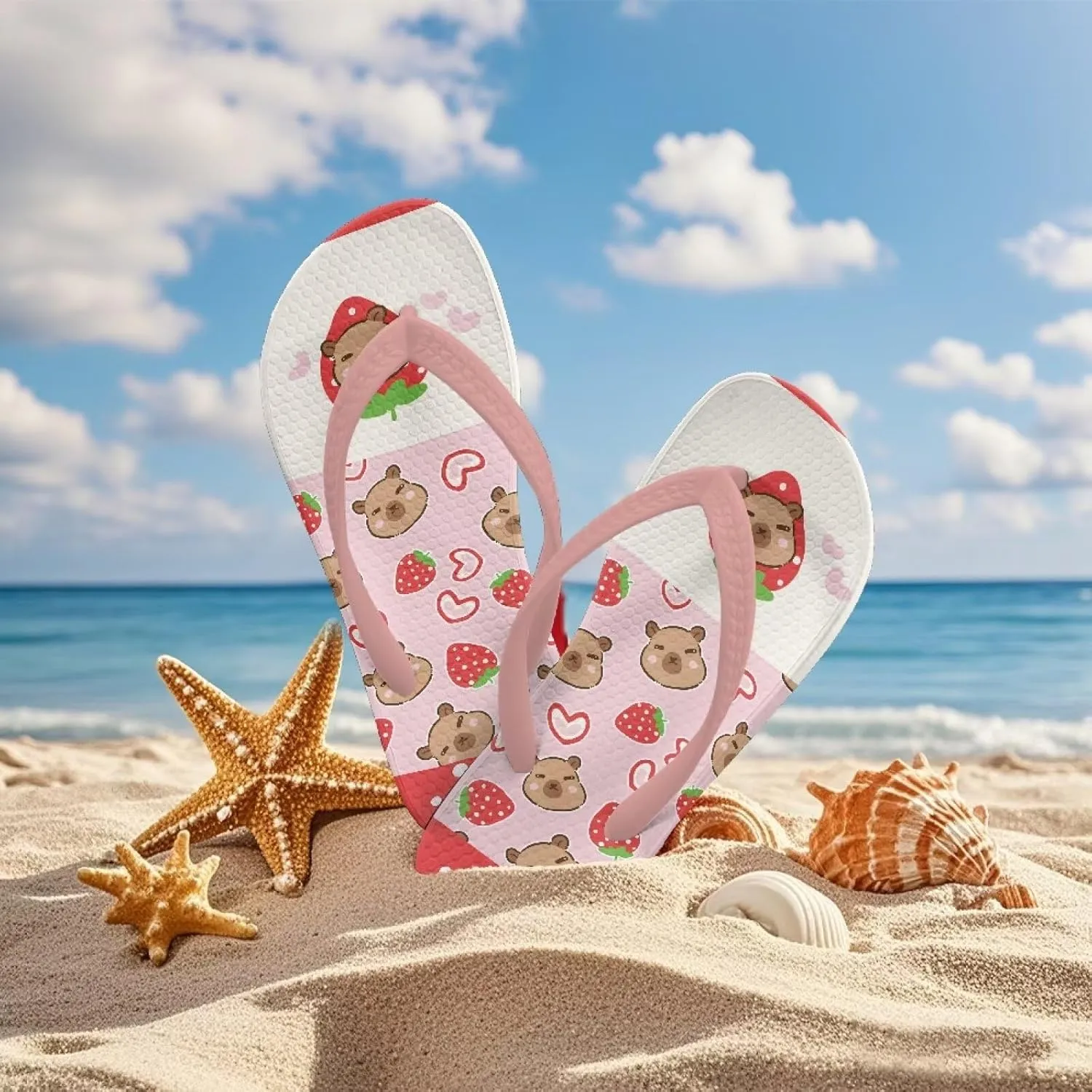 Girl's Flip Flops Kid's Flip Flop Children's Non-Slip Sole Quick Drying Beach Slippers Slide Sandals Pink Straps