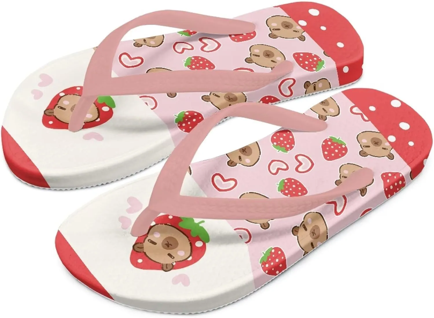 Girl's Flip Flops Kid's Flip Flop Children's Non-Slip Sole Quick Drying Beach Slippers Slide Sandals Pink Straps