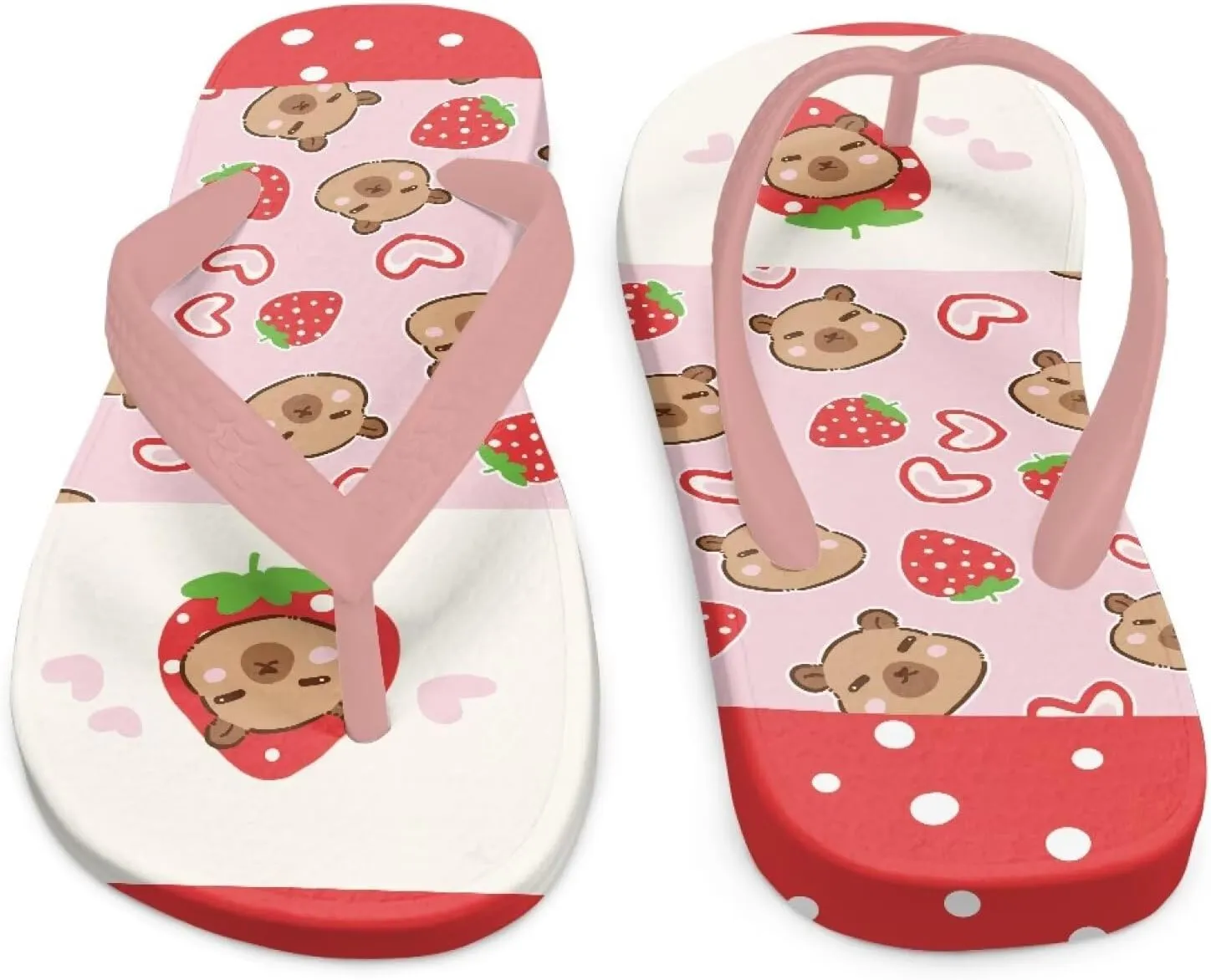 Girl's Flip Flops Kid's Flip Flop Children's Non-Slip Sole Quick Drying Beach Slippers Slide Sandals Pink Straps