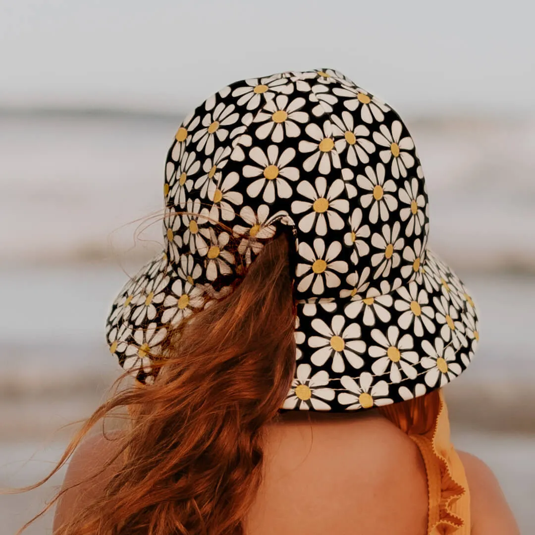Girls Ponytail Swim Bucket Hat- Daisy SS23