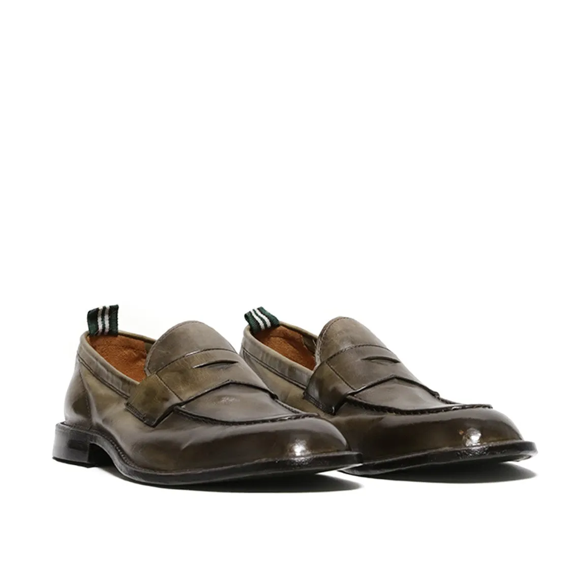 Green Leather Moccasin
