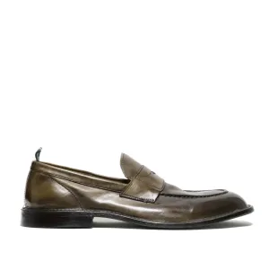 Green Leather Moccasin